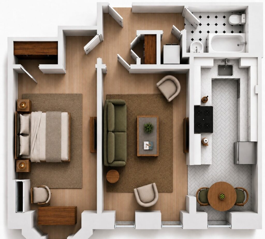 700 Stewart Ave A Baker House Residence - Ithaca student accommodation - 1BR/1BA