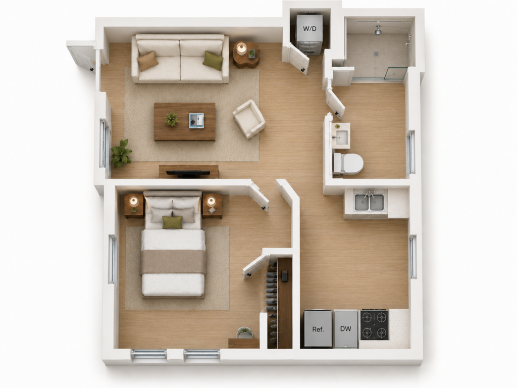 700 Stewart Ave A Baker House Residence - Ithaca student accommodation - 1BR/1BA