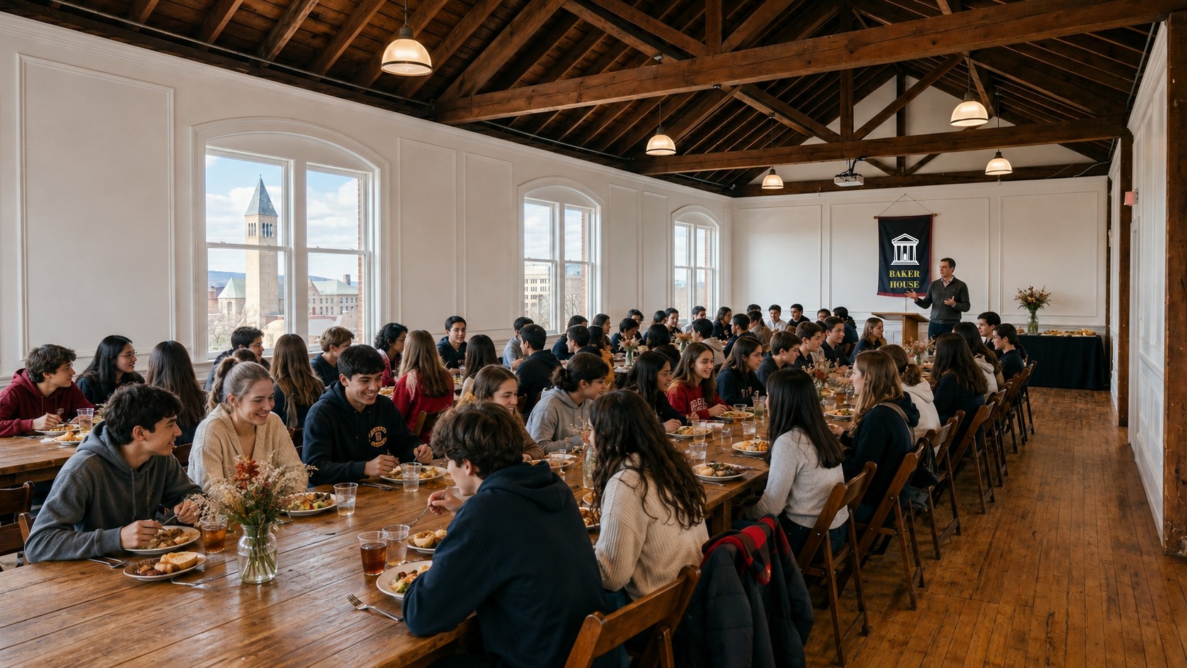 Community dinner at Baker House