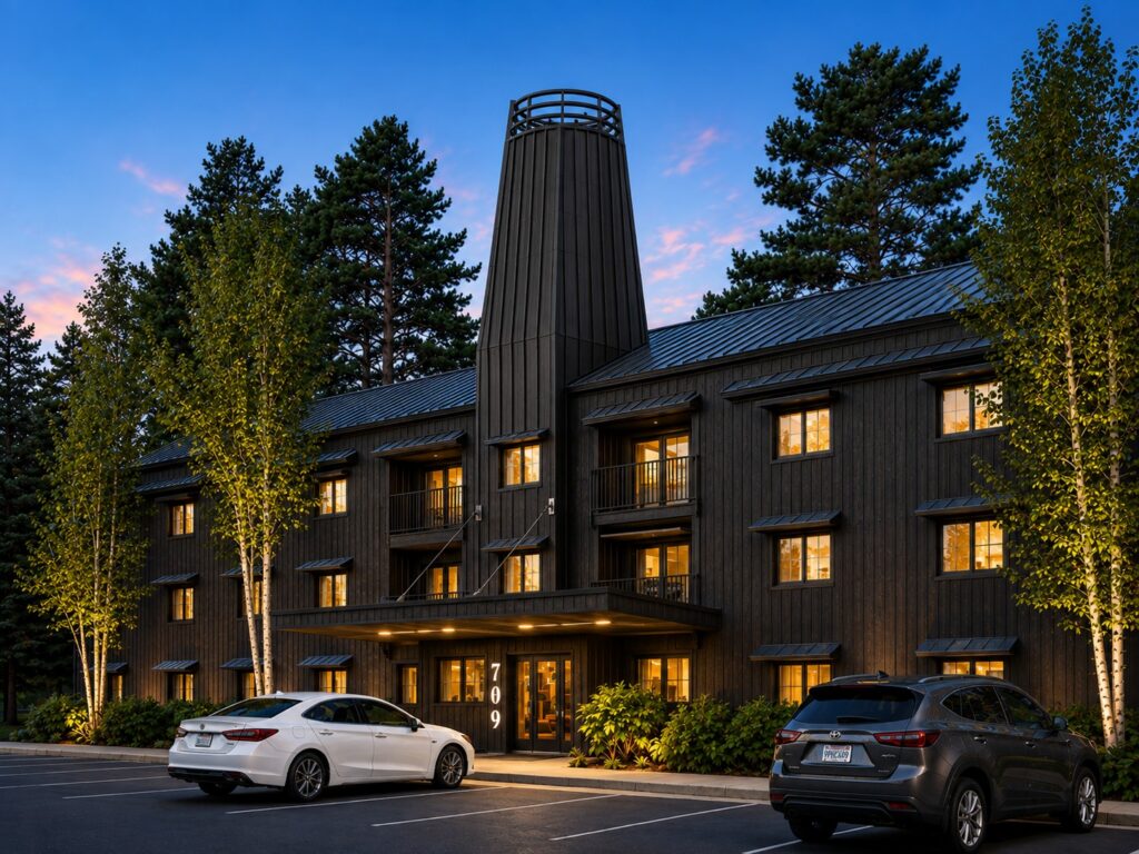 Exterior of 709 Stewart Avenue A Baker House Residence