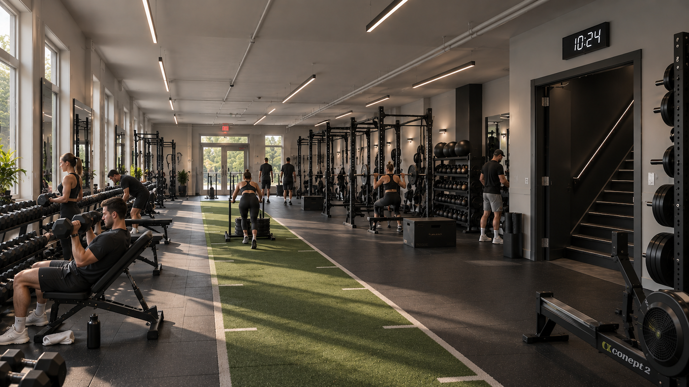 State-of-the-art fitness center in the Spartan Club at Baker House