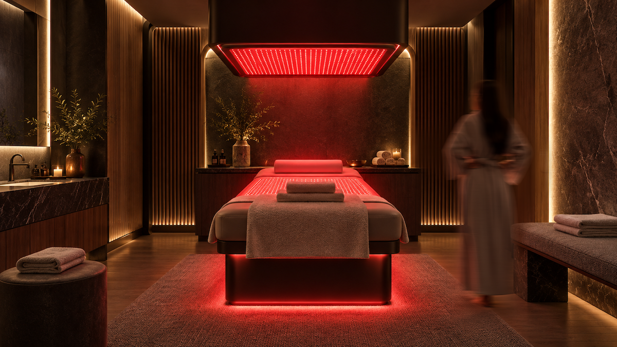 Red light therapy in the Spartan Club by Baker House